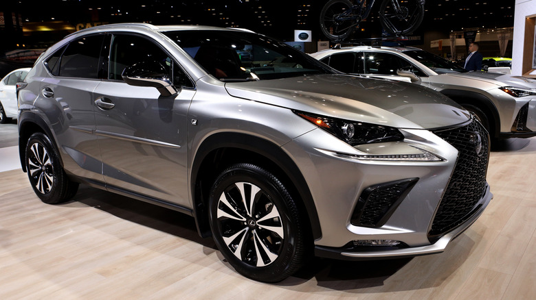 Lexus NX 300h at an auto show