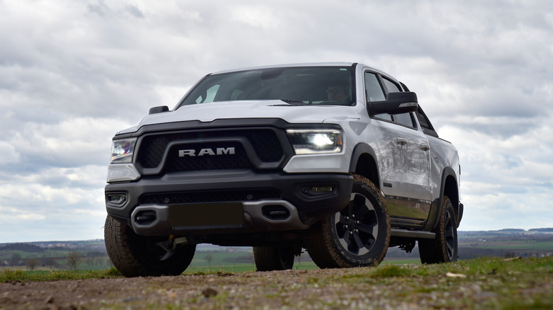 Ram 1500 Rebel on a dirt trail