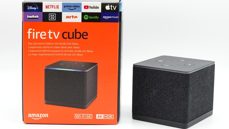 Fire TV Cube and product box