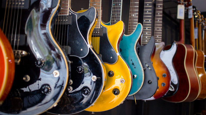 line of guitars