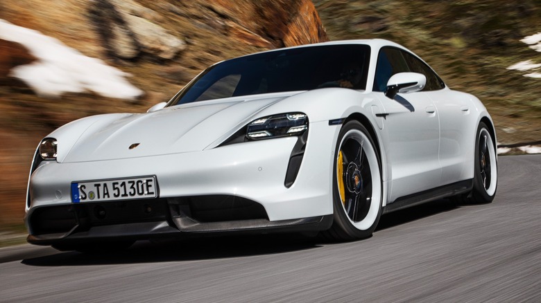 Porsche Taycan Turbo S White