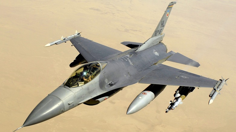 F-16 in flight