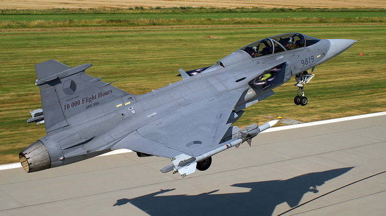 Saab JAS 39 Gripen taking off