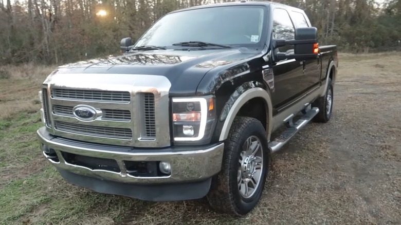 Ford F-250 With 6.4L Power Stroke parked in field