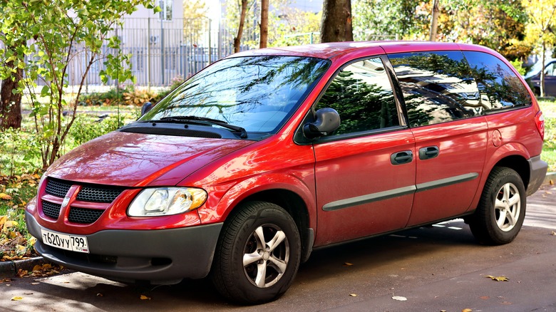 Dodge Grand Caravan on road