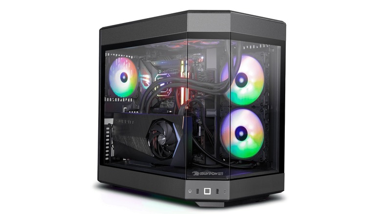 iBuyPower RDY Element Hybrid Max III front glass