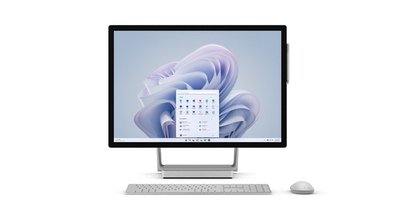 Microsoft Surface Studio 2+ with keyboard and mouse