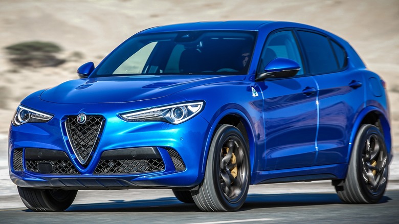 Alfa Romeo Stelvio Quadrifoglio blue