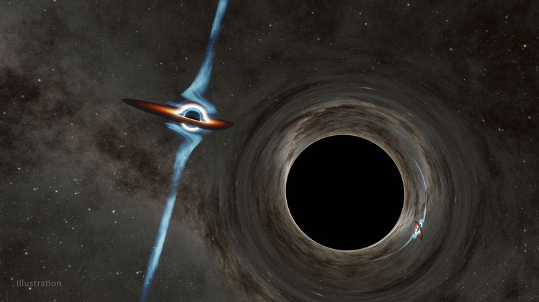 Illustration of black hole merger