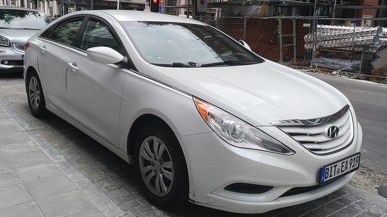 Hyundai Sonata parked on a street