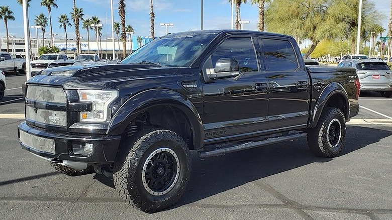 Ford F-150 Shelby parking lot