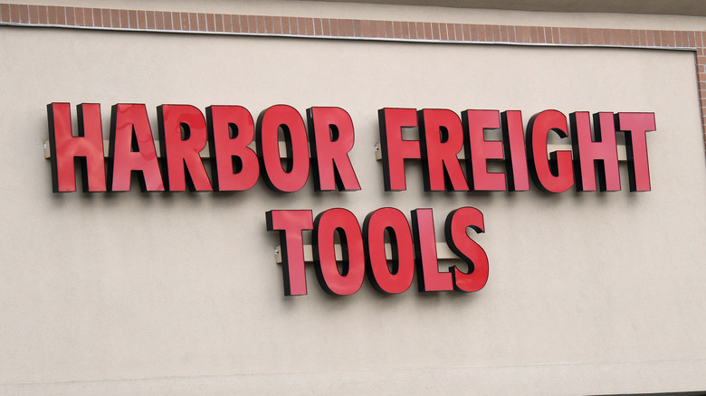 A Harbor Freight store sign