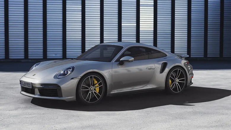 Porsche 911 Turbo S parked in lot