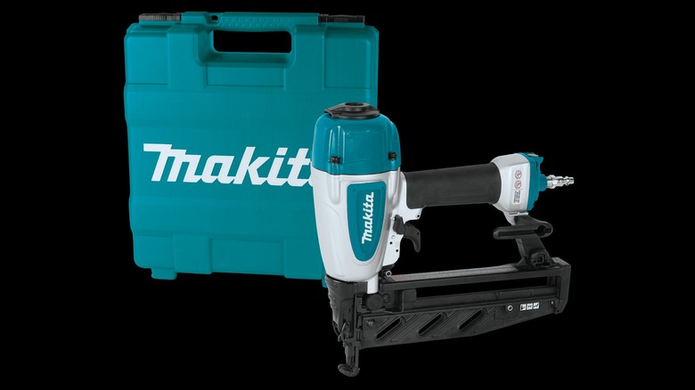 Blue Makita straight finish nailer