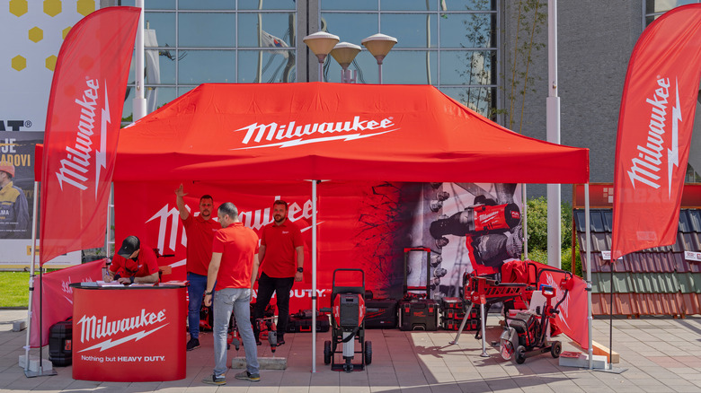 Milwaukee tools booth