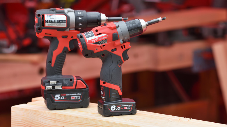 two milwaukee power drills