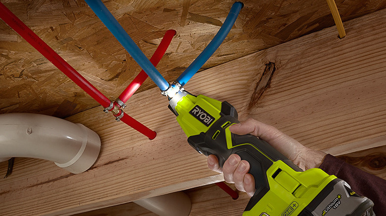 Ryobi PEX tubing clamp tool