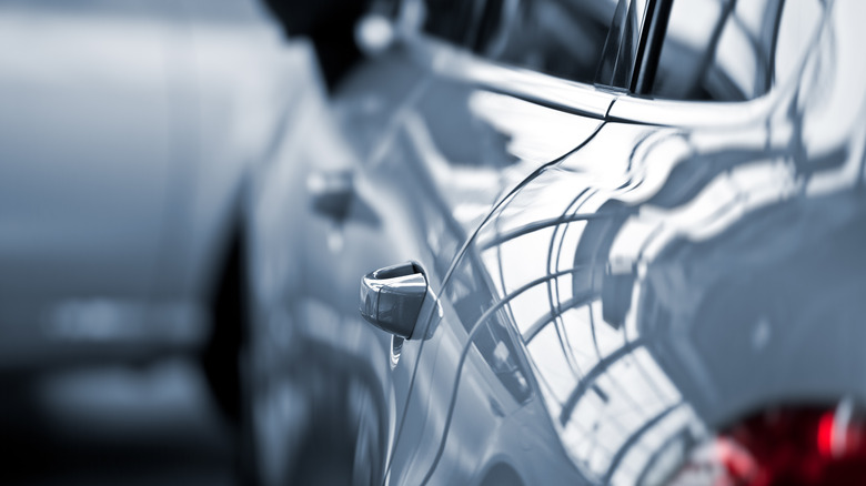 polished and shiny car exterior