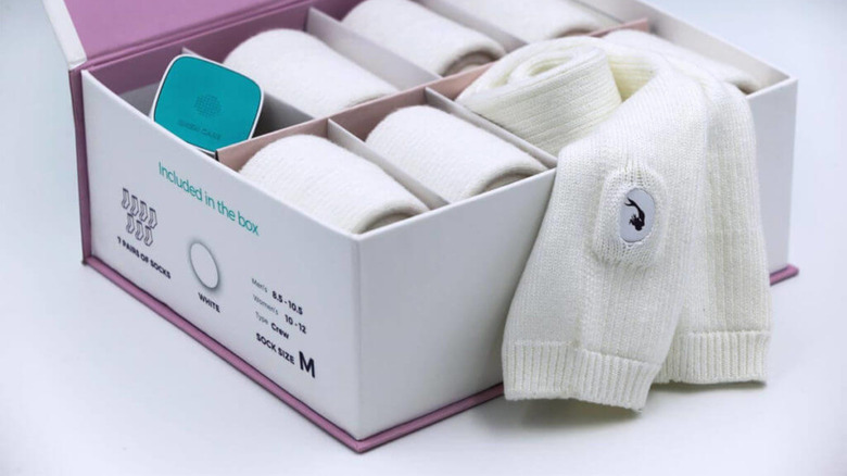 Siren Diabetic smart socks in a box.