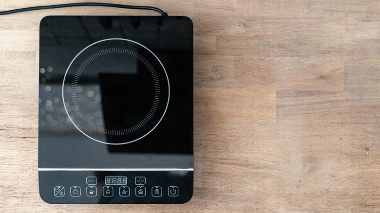 induction cooker on the table