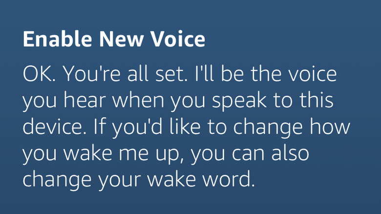 New voice enabled message