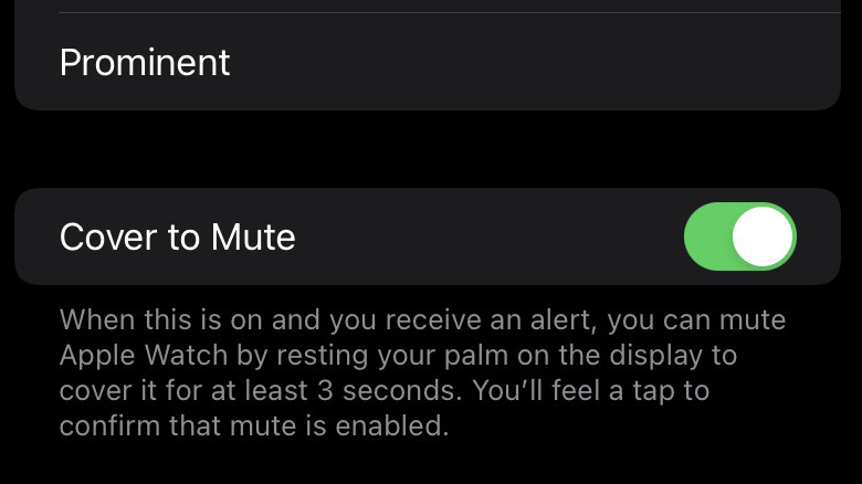 Cover to mute Apple Watch