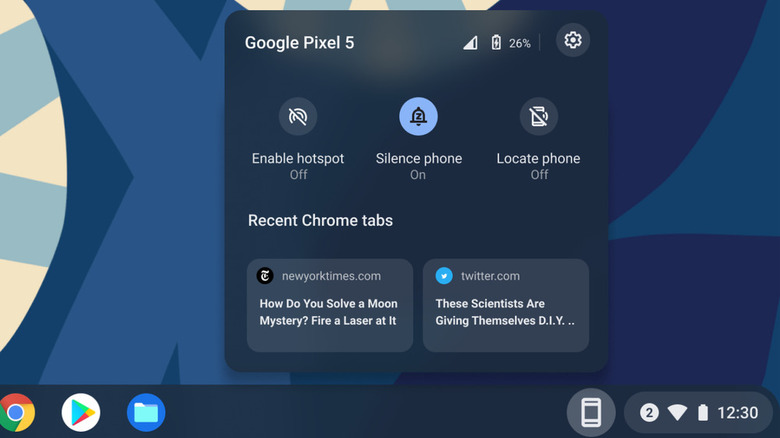 Phone Hub on ChromeOS