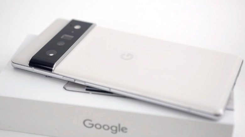 white Google Pixel 6 with box
