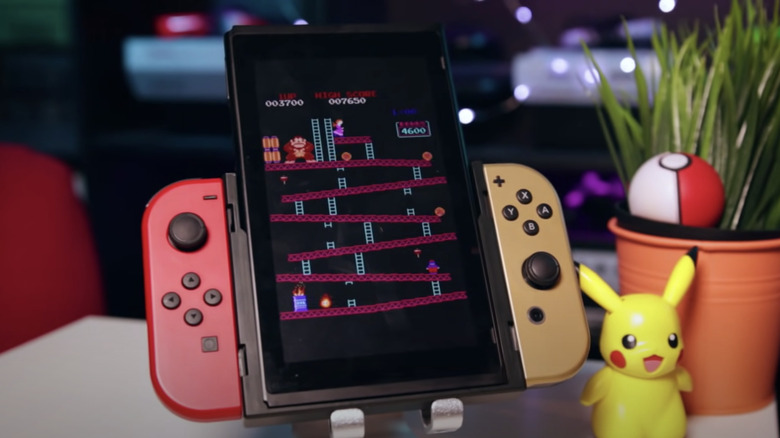 Nintendo Switch's vertical feature as seen with Donkey Kong (Arcade)