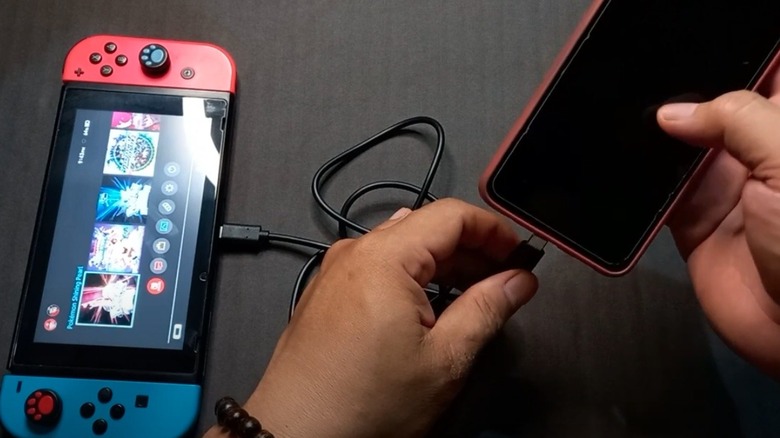 Using Nintendo Switch as Power Supply for Smartphone