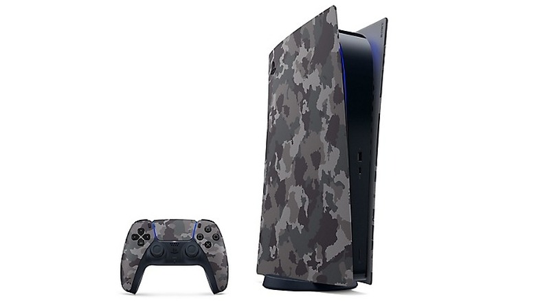 playstation 5 panel gray camouflage