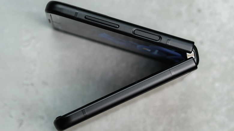 Samsung Galaxy Z Flip3 partially folded