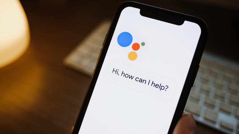 google assistant app open on smartphone