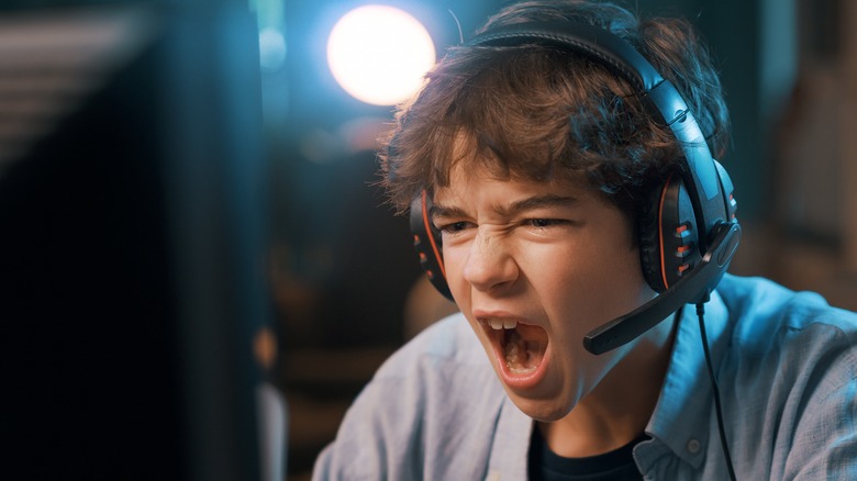 Shouting gamer