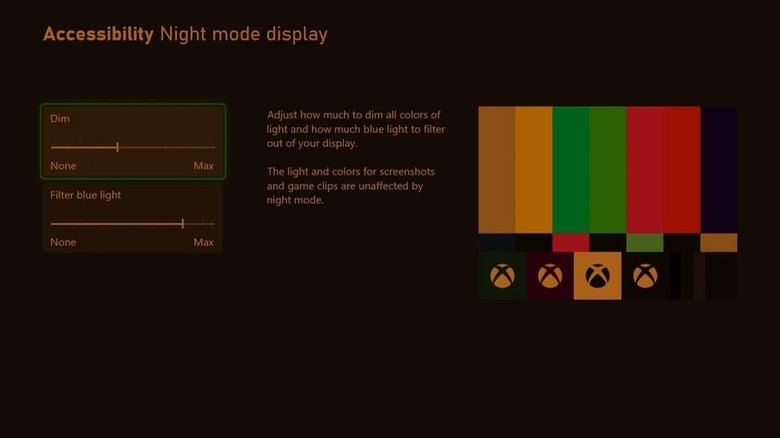 Xbox Series X Night Mode