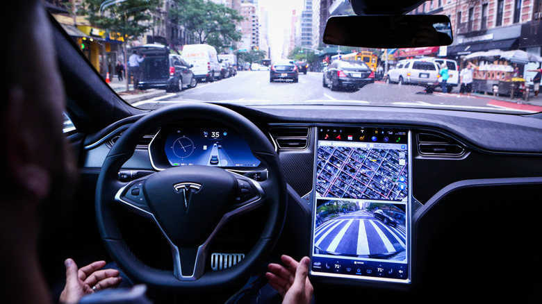 Tesla on Autopilot in New York