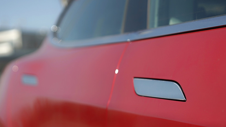 Tesla doors closeup