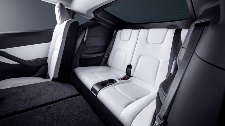 Tesla Model Y white seats