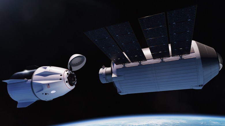 spaceX Dragon docking with Haven-1