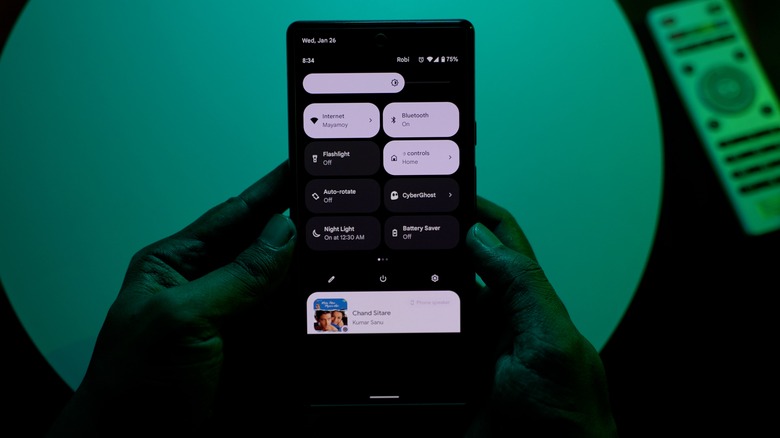 Quick Settings on a Google Pixel phone