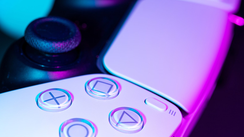 Close up of PlayStation 5 controller