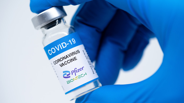 Vial of Pfizer COVID-19 vaccine