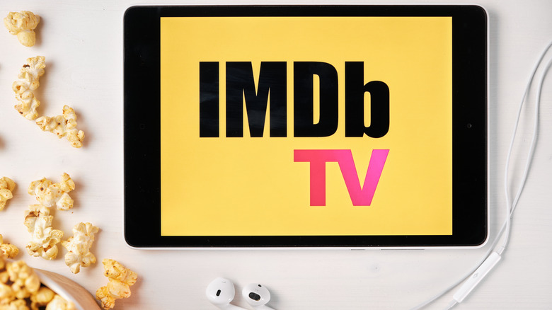 IMDB app on tablet popcorn