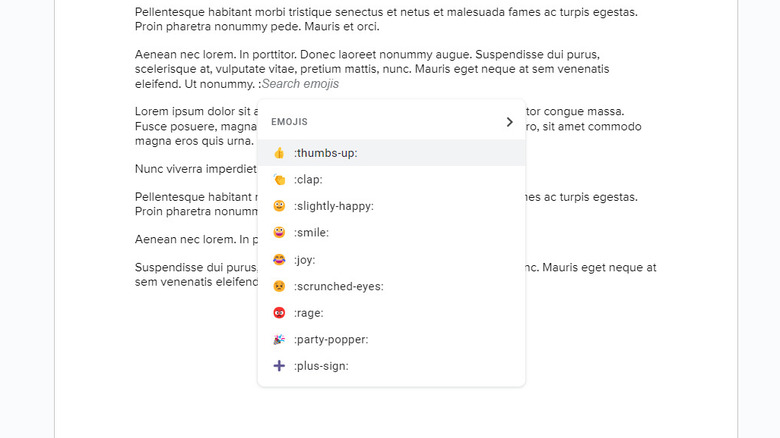 Google Docs emoji picker