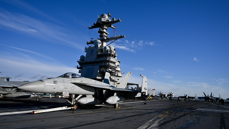 Aircraft carrier flight deck