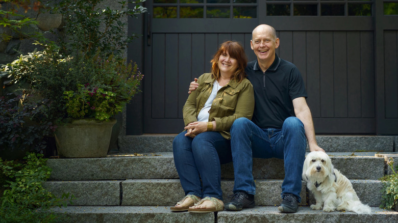 Susan, Eric, and Scout Benson in 2018