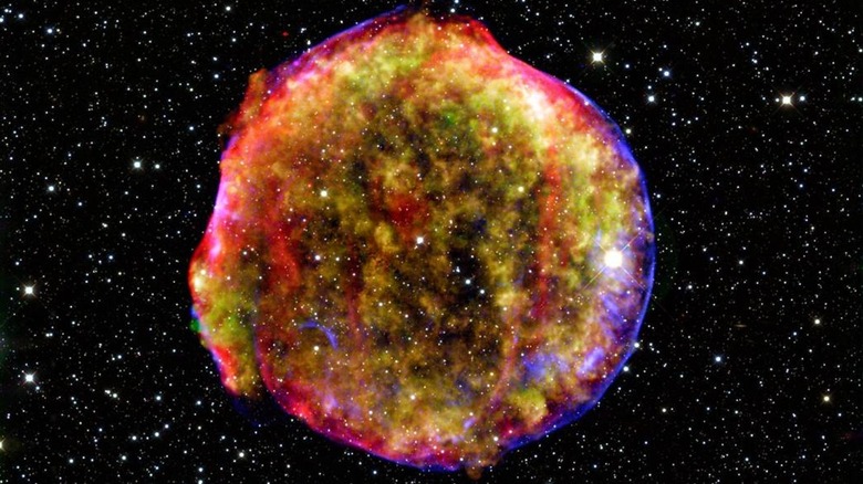 supernova explosion in Cassiopea constellation