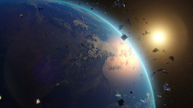 Junk orbiting earth