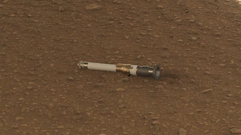 NASA rock sample tube Mars