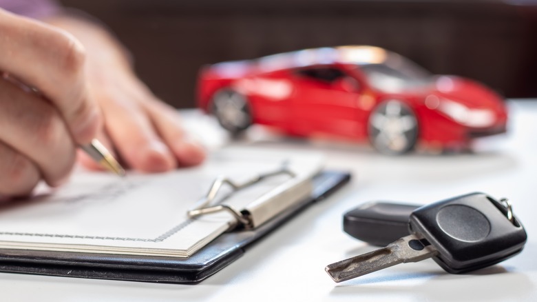 Signing car lease